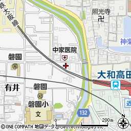 奈良県大和高田市有井52周辺の地図