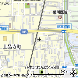 奈良県橿原市上品寺町252-13周辺の地図