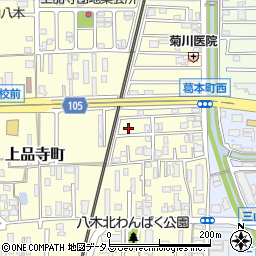 奈良県橿原市上品寺町252-12周辺の地図