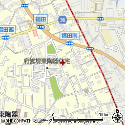大阪府堺市中区福田442周辺の地図