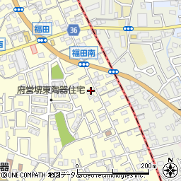 大阪府堺市中区福田426周辺の地図