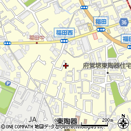 大阪府堺市中区福田468周辺の地図