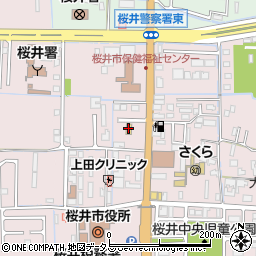 セブンイレブン桜井粟殿店周辺の地図