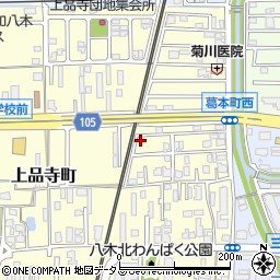 奈良県橿原市上品寺町252-8周辺の地図