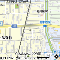 奈良県橿原市上品寺町252-3周辺の地図