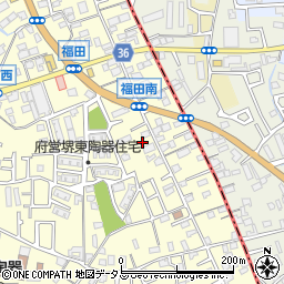 大阪府堺市中区福田428周辺の地図