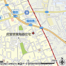 大阪府堺市中区福田427周辺の地図
