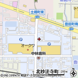 奈良県橿原市北妙法寺町607周辺の地図