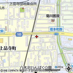 奈良県橿原市上品寺町252-29周辺の地図