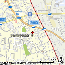 大阪府堺市中区福田429周辺の地図