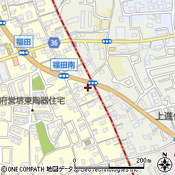 大阪府堺市中区福田46周辺の地図