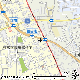 大阪府堺市中区福田45周辺の地図