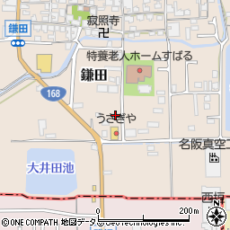 奈良県香芝市鎌田149周辺の地図