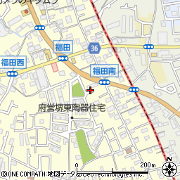 大阪府堺市中区福田439周辺の地図