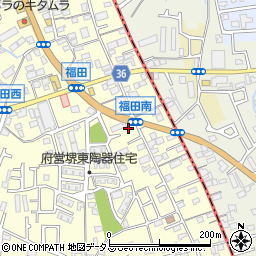 大阪府堺市中区福田431周辺の地図