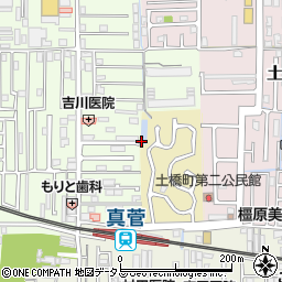 中曽司第6公園周辺の地図