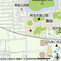 奈良県大和高田市築山332-35周辺の地図