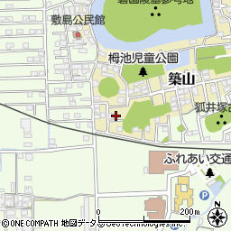 奈良県大和高田市築山332-7周辺の地図