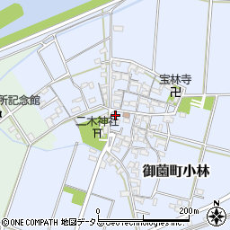 三重県伊勢市御薗町小林周辺の地図