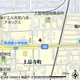 奈良県橿原市上品寺町349-5周辺の地図