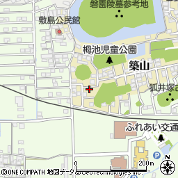 奈良県大和高田市築山332周辺の地図