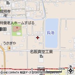 奈良県香芝市鎌田182周辺の地図