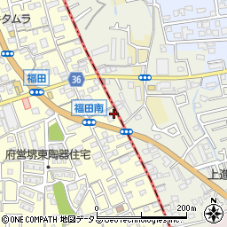 大阪府堺市中区福田39周辺の地図