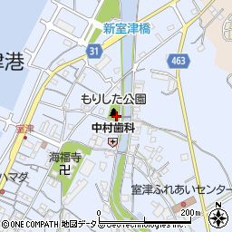 兵庫県淡路市室津周辺の地図