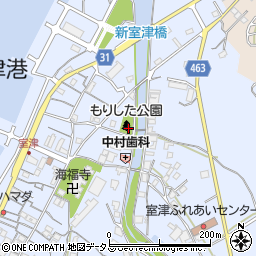 兵庫県淡路市室津周辺の地図