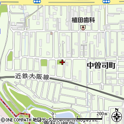 中曽司第4公園周辺の地図