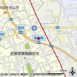 大阪府堺市中区福田37周辺の地図