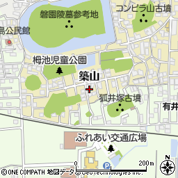 奈良県大和高田市築山252-26周辺の地図