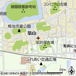 奈良県大和高田市築山252-34周辺の地図