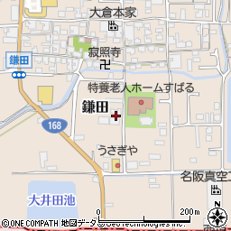 奈良県香芝市鎌田151周辺の地図