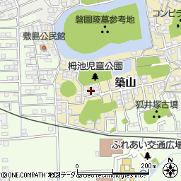 奈良県大和高田市築山313-13周辺の地図