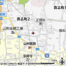 大阪府富田林市喜志町2丁目7周辺の地図