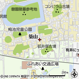 奈良県大和高田市築山252-5周辺の地図