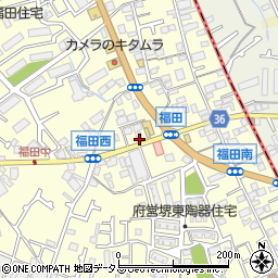 大阪府堺市中区福田484周辺の地図