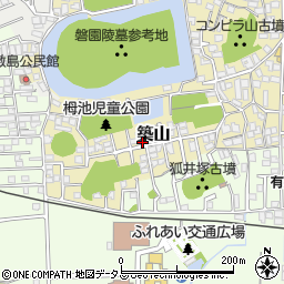 奈良県大和高田市築山252-68周辺の地図