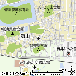 奈良県大和高田市築山252-30周辺の地図