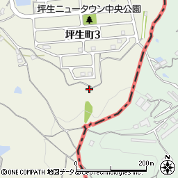 坪生ニュータウン南公園周辺の地図