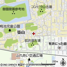 奈良県大和高田市築山252-16周辺の地図