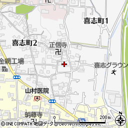 大阪府富田林市喜志町周辺の地図