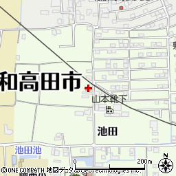 奈良県大和高田市池田90周辺の地図