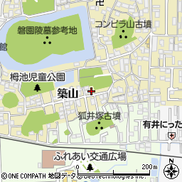 奈良県大和高田市築山252周辺の地図