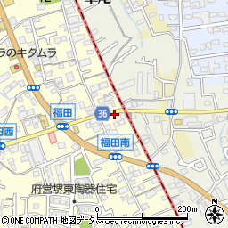 大阪府堺市中区福田30周辺の地図