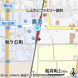大阪府富田林市喜志町3丁目1182周辺の地図