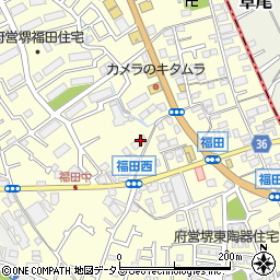 大阪府堺市中区福田515周辺の地図