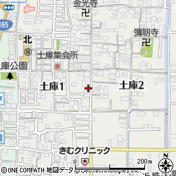 〒635-0002 奈良県大和高田市土庫（丁目）の地図