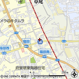 大阪府堺市中区福田26周辺の地図